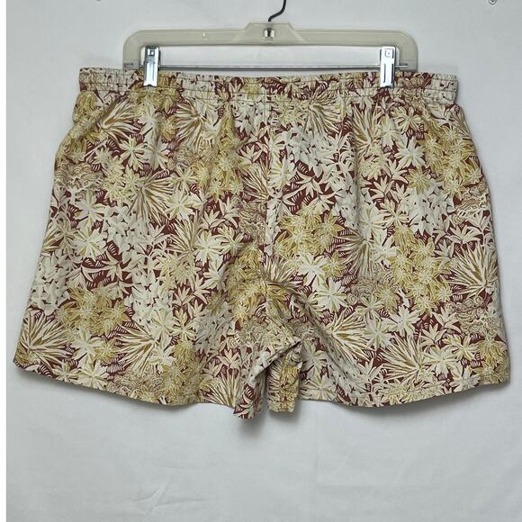Patagonia Mens XL Yellow Brown Netplus Floral Swim Trunks Quick Dry Board Shorts - Picture 2 of 7